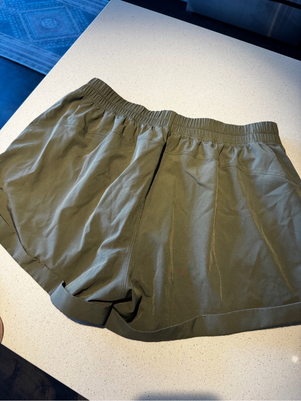 ZYIA Olive Athletic Drawstring Shorts - Picture 3 of 3